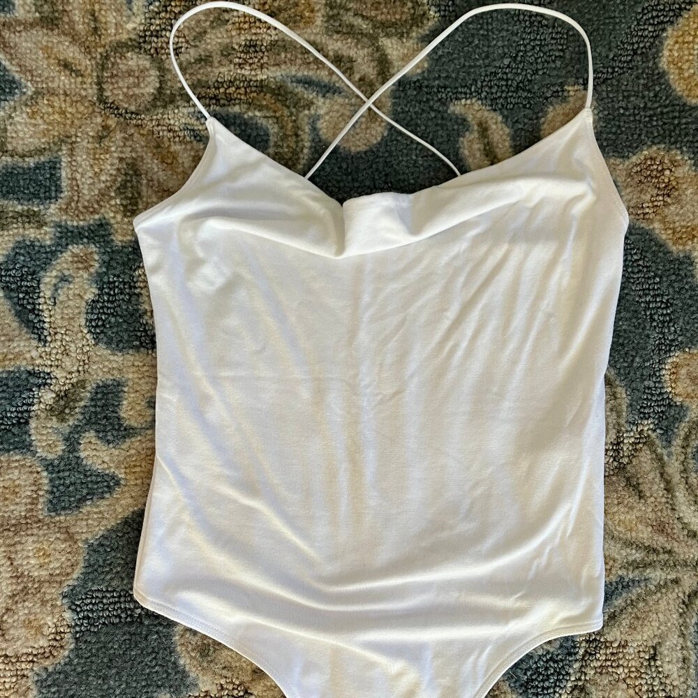 Abercrombie white cowl neck bodysuit